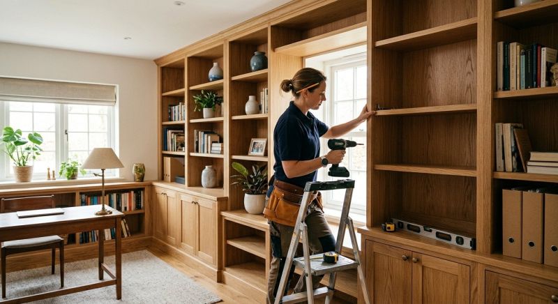 Custom Bookshelves Installation in Greensboro, NC