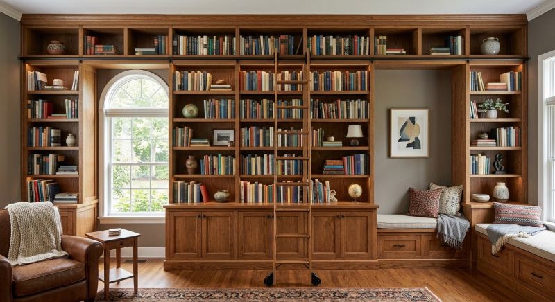 Custom Bookshelves Installation in Raleigh, NC